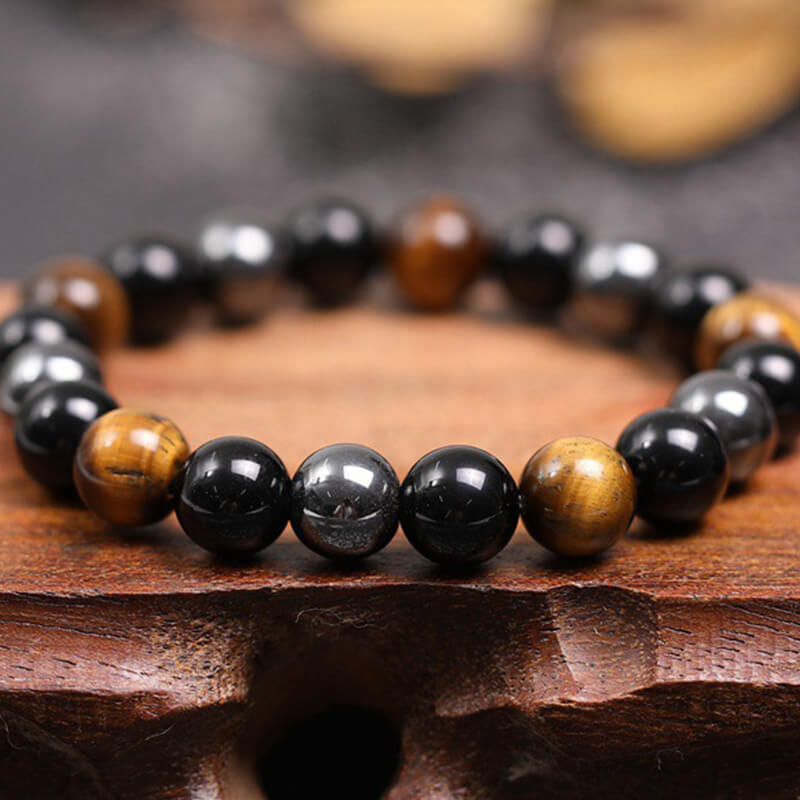 Black Obsidian, Hematite, and Tiger's Eye - Guarding Against Malice, Negative Behaviors, and Misfortune