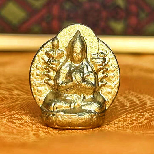 Tsha Tsha,Master Tsongkhapa - Mini Buddha statue,Wish plaque,Prayer plaque