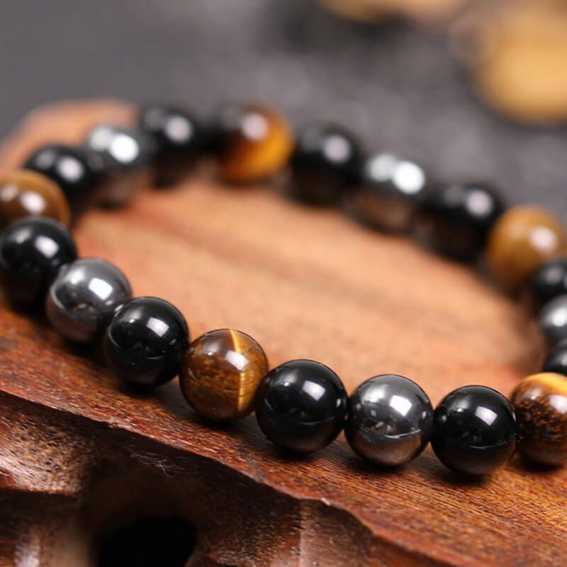 Black Obsidian, Hematite, and Tiger's Eye - Guarding Against Malice, Negative Behaviors, and Misfortune