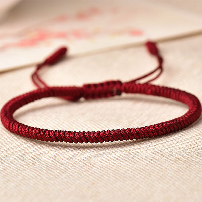 Tibetan Buddhist Knot Lucky Rope Bracelet-Buddhist Lucky Charm