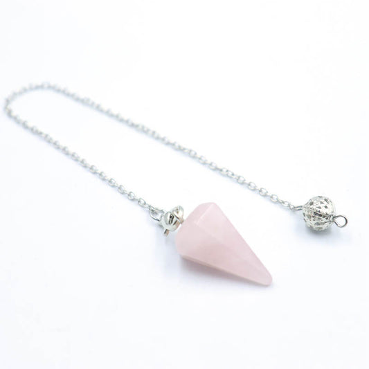 PEACH SELENITE GEMSTONE PENDULUM